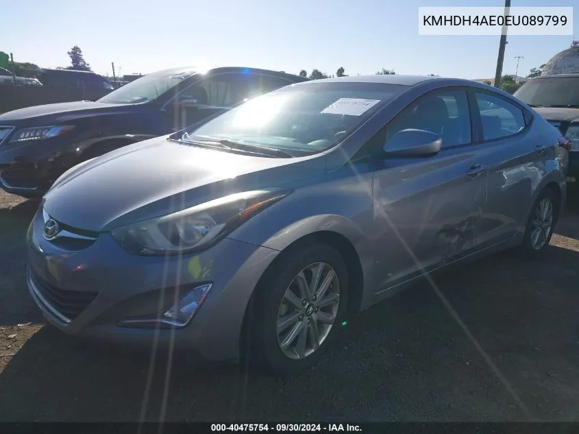 KMHDH4AE0EU089799 2014 Hyundai Elantra Se