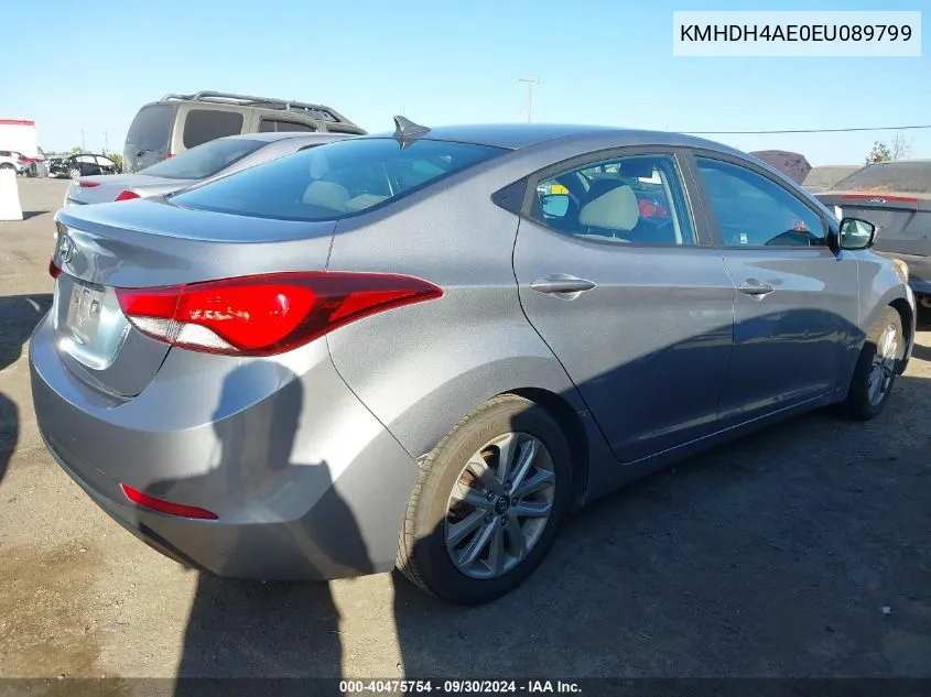 KMHDH4AE0EU089799 2014 Hyundai Elantra Se