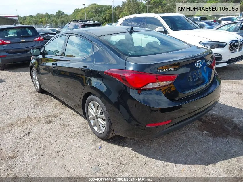 KMHDH4AE6EU106055 2014 Hyundai Elantra Se/Sport/Limited