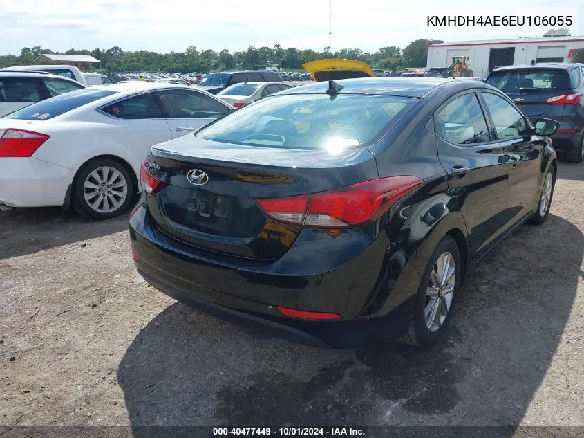 2014 Hyundai Elantra Se/Sport/Limited VIN: KMHDH4AE6EU106055 Lot: 40477449