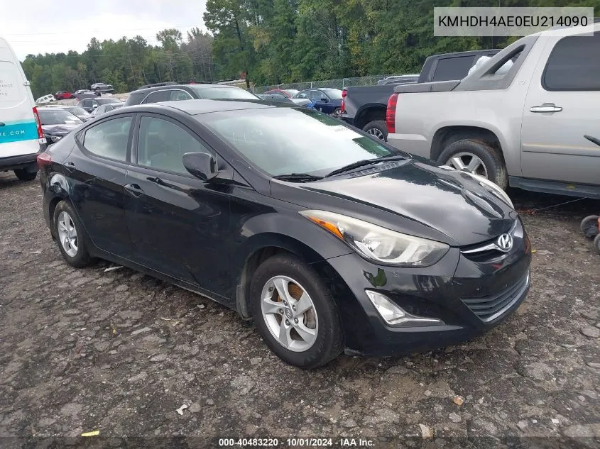 KMHDH4AE0EU214090 2014 Hyundai Elantra Se/Sport/Limited