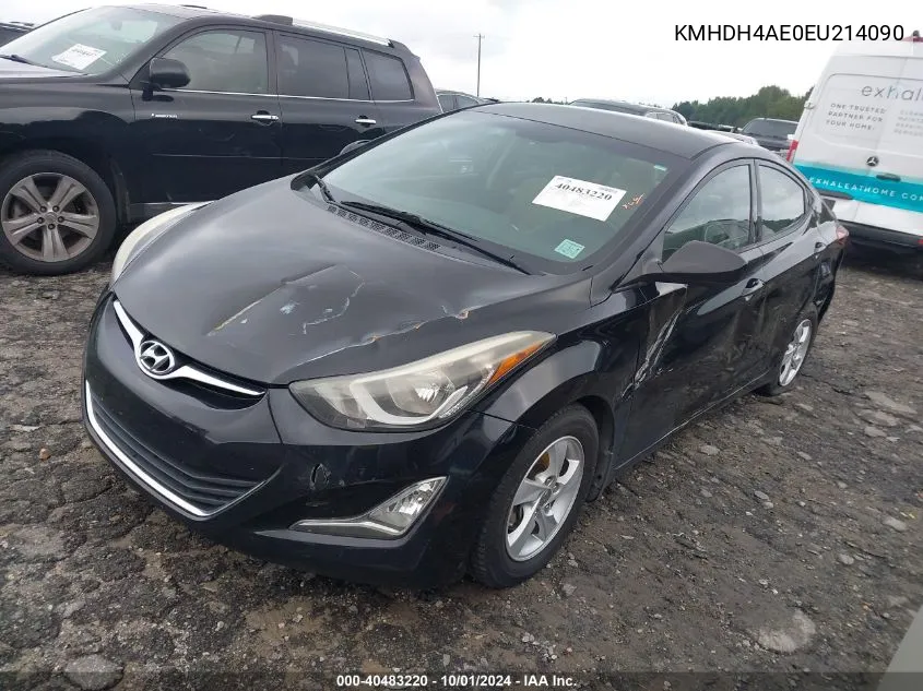 KMHDH4AE0EU214090 2014 Hyundai Elantra Se/Sport/Limited