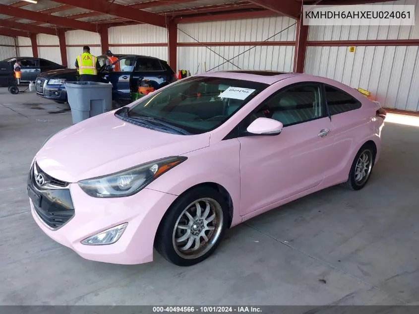 2014 Hyundai Elantra VIN: KMHDH6AHXEU024061 Lot: 40494566