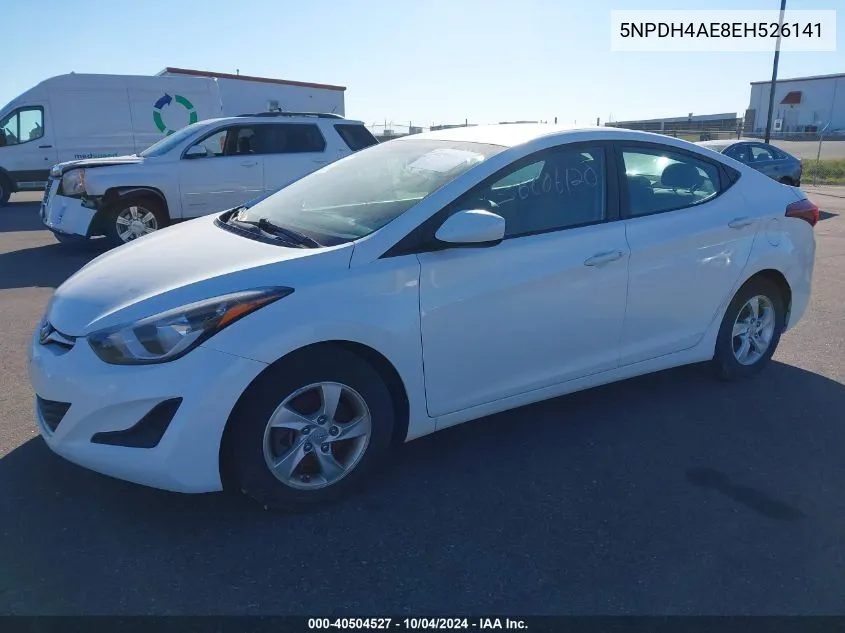 2014 Hyundai Elantra Se VIN: 5NPDH4AE8EH526141 Lot: 40504527