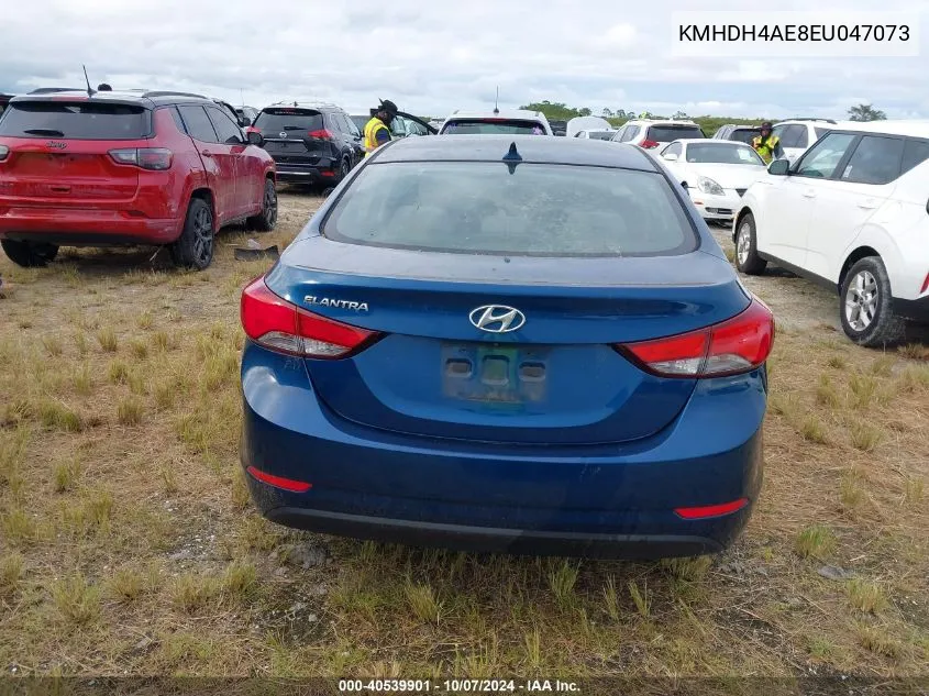 2014 Hyundai Elantra Se VIN: KMHDH4AE8EU047073 Lot: 40539901