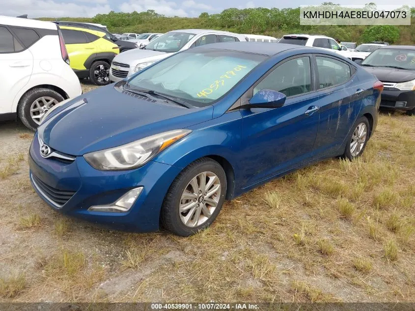 2014 Hyundai Elantra Se VIN: KMHDH4AE8EU047073 Lot: 40539901