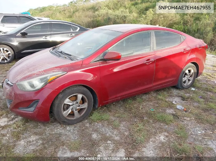 5NPDH4AE7EH467955 2014 Hyundai Elantra Se