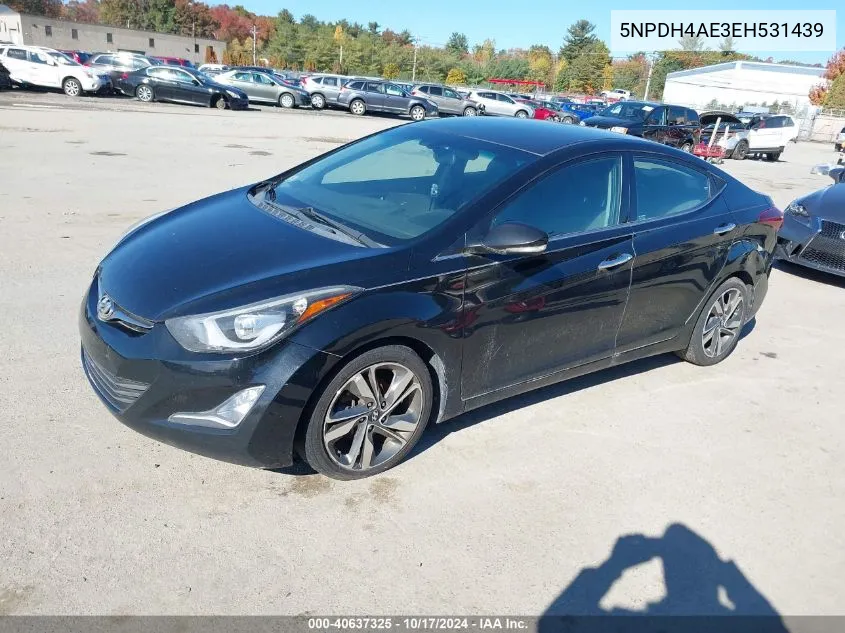 2014 Hyundai Elantra Limited VIN: 5NPDH4AE3EH531439 Lot: 40637325