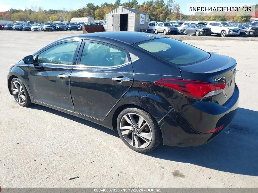 2014 Hyundai Elantra Limited VIN: 5NPDH4AE3EH531439 Lot: 40637325