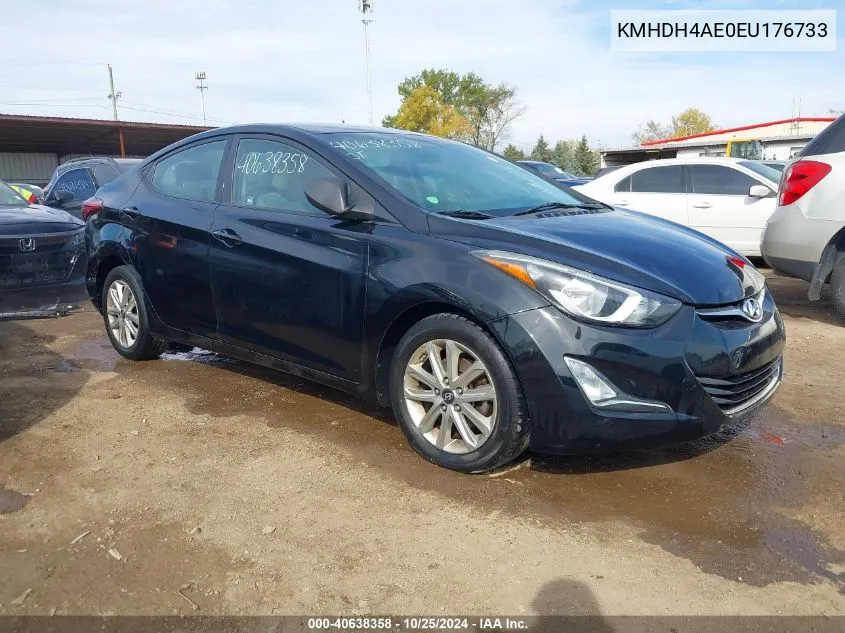 2014 Hyundai Elantra Se VIN: KMHDH4AE0EU176733 Lot: 40638358