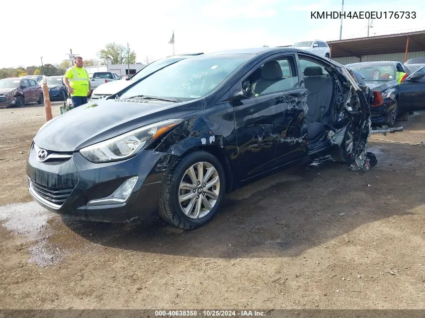 2014 Hyundai Elantra Se VIN: KMHDH4AE0EU176733 Lot: 40638358