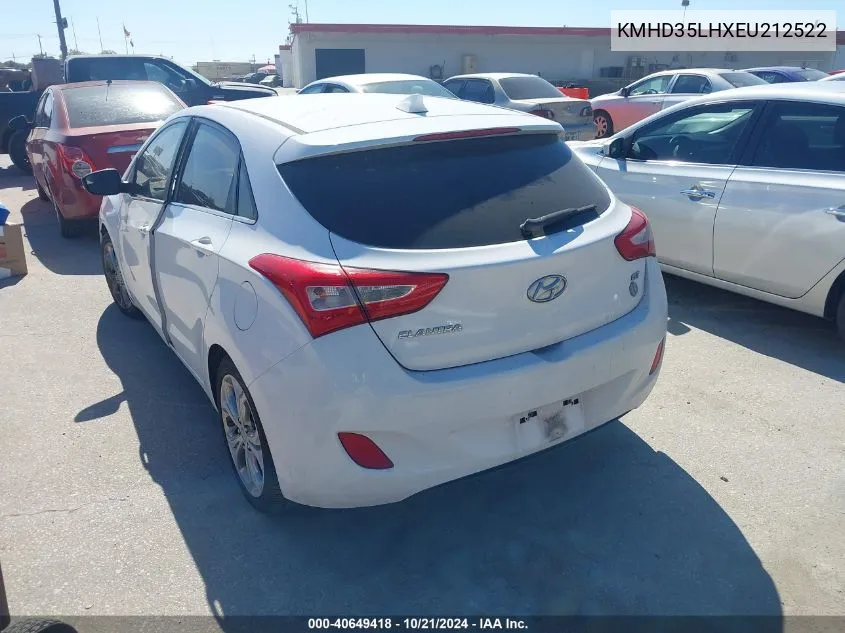 2014 Hyundai Elantra Gt VIN: KMHD35LHXEU212522 Lot: 40649418