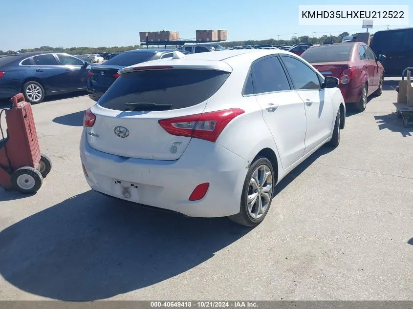 2014 Hyundai Elantra Gt VIN: KMHD35LHXEU212522 Lot: 40649418