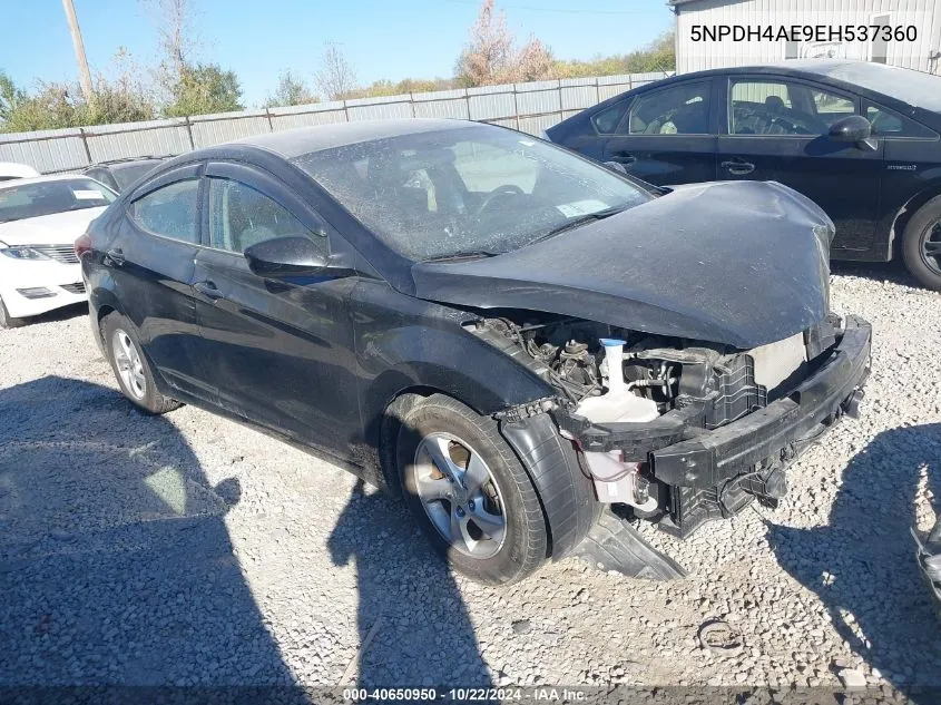 5NPDH4AE9EH537360 2014 Hyundai Elantra Se