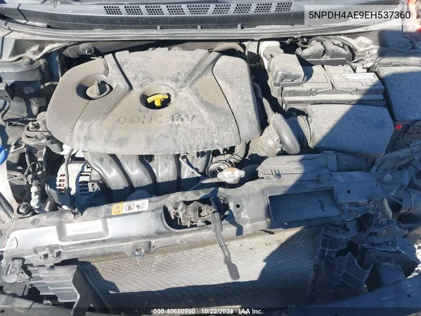 5NPDH4AE9EH537360 2014 Hyundai Elantra Se