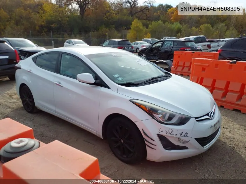 2014 Hyundai Elantra Se VIN: 5NPDH4AE4EH508395 Lot: 40658136