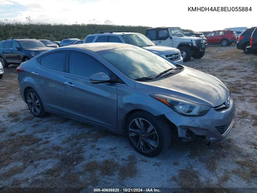 2014 Hyundai Elantra Limited VIN: KMHDH4AE8EU055884 Lot: 40658820