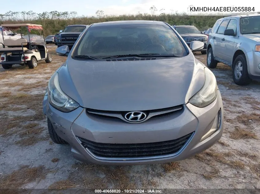 2014 Hyundai Elantra Limited VIN: KMHDH4AE8EU055884 Lot: 40658820