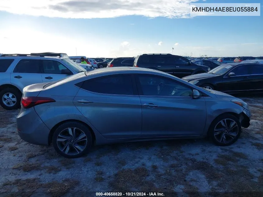 2014 Hyundai Elantra Limited VIN: KMHDH4AE8EU055884 Lot: 40658820