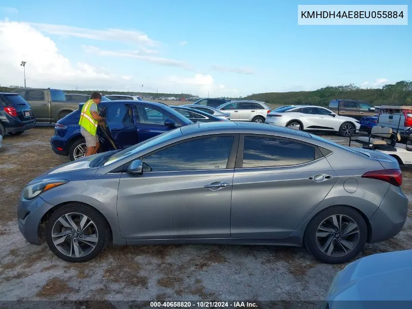 KMHDH4AE8EU055884 2014 Hyundai Elantra Limited