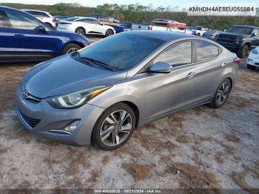 2014 Hyundai Elantra Limited VIN: KMHDH4AE8EU055884 Lot: 40658820