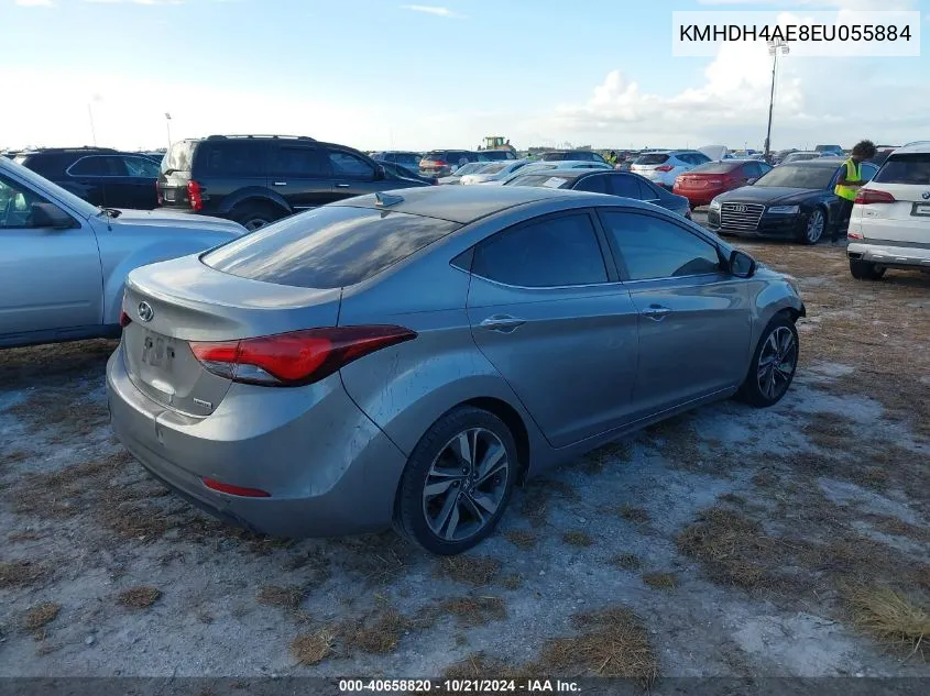 2014 Hyundai Elantra Limited VIN: KMHDH4AE8EU055884 Lot: 40658820