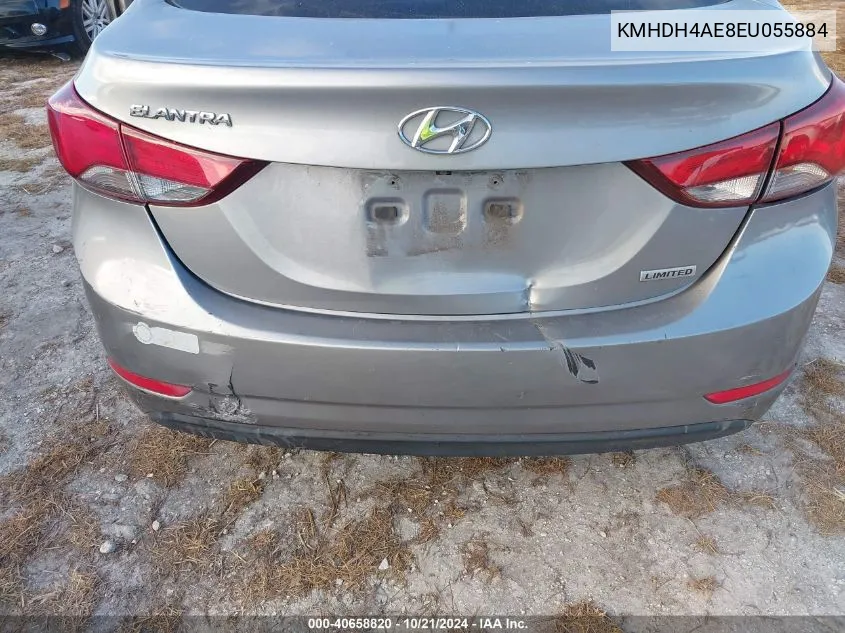 KMHDH4AE8EU055884 2014 Hyundai Elantra Limited