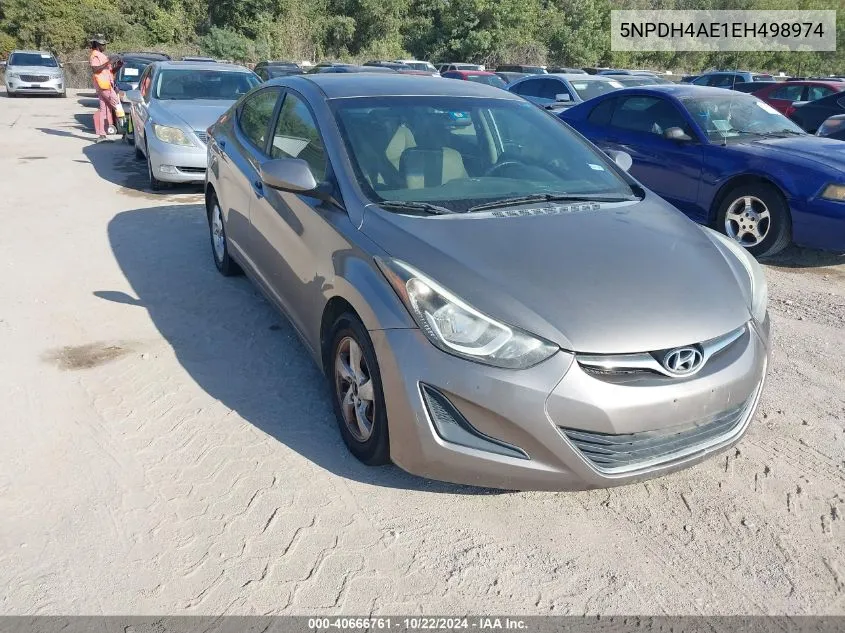 5NPDH4AE1EH498974 2014 Hyundai Elantra Se