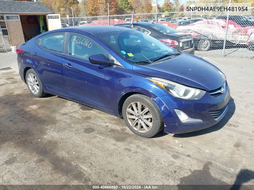 5NPDH4AE9EH481954 2014 Hyundai Elantra Se