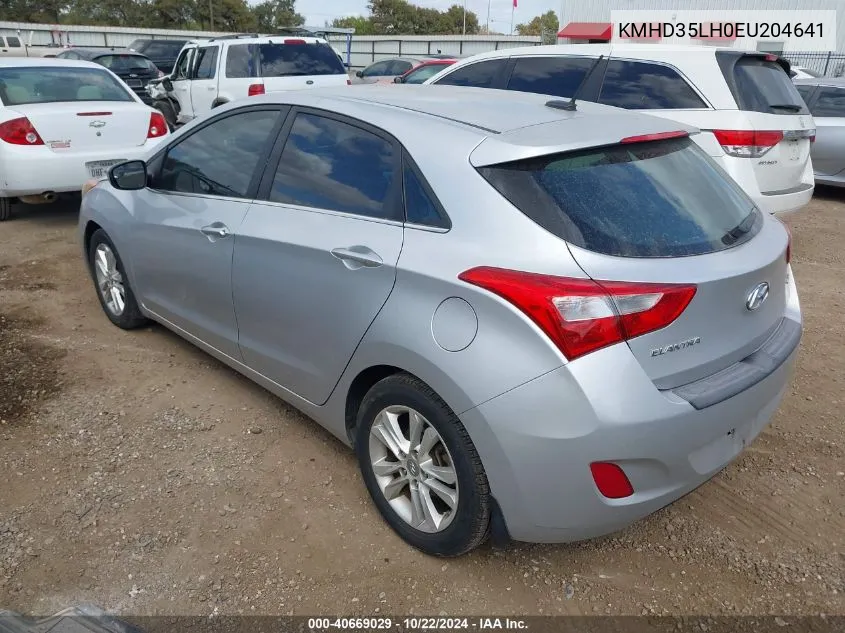 2014 Hyundai Elantra Gt VIN: KMHD35LH0EU204641 Lot: 40669029