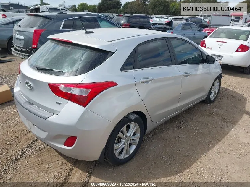 2014 Hyundai Elantra Gt VIN: KMHD35LH0EU204641 Lot: 40669029