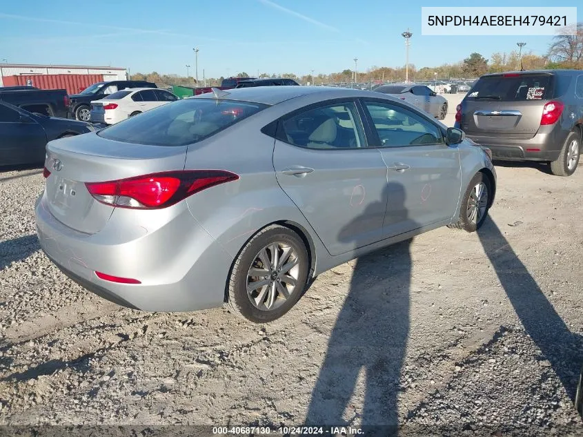 2014 Hyundai Elantra Se VIN: 5NPDH4AE8EH479421 Lot: 40687130