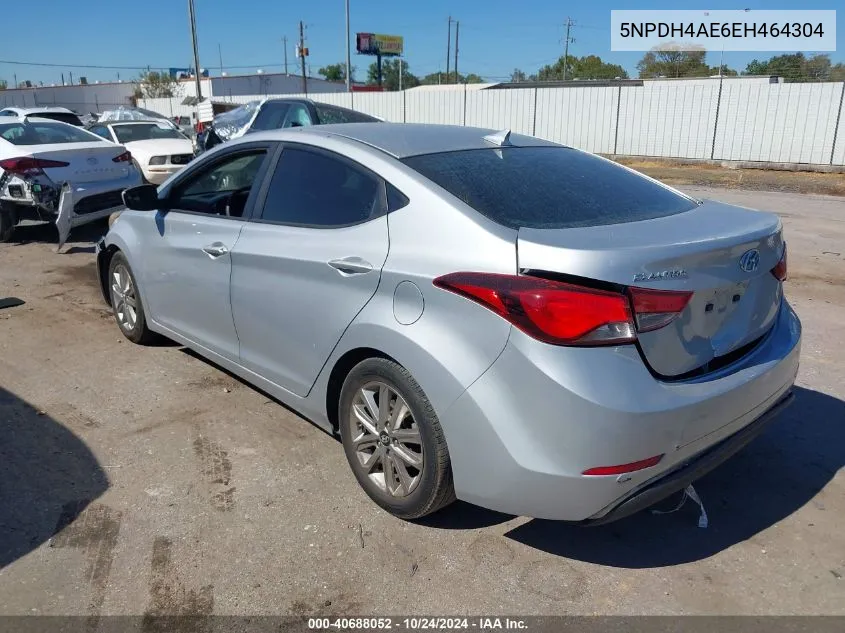 2014 Hyundai Elantra Se/Sport/Limited VIN: 5NPDH4AE6EH464304 Lot: 40688052