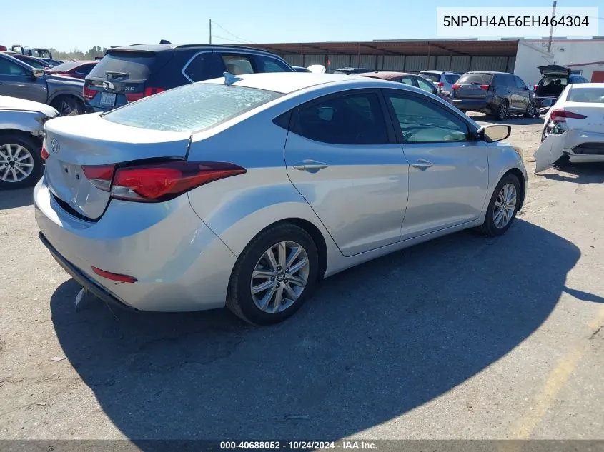 2014 Hyundai Elantra Se/Sport/Limited VIN: 5NPDH4AE6EH464304 Lot: 40688052