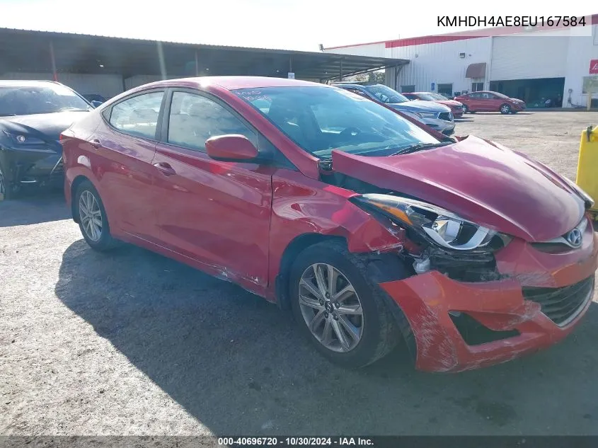 KMHDH4AE8EU167584 2014 Hyundai Elantra Se