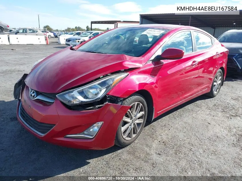 KMHDH4AE8EU167584 2014 Hyundai Elantra Se