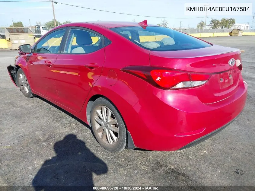 KMHDH4AE8EU167584 2014 Hyundai Elantra Se