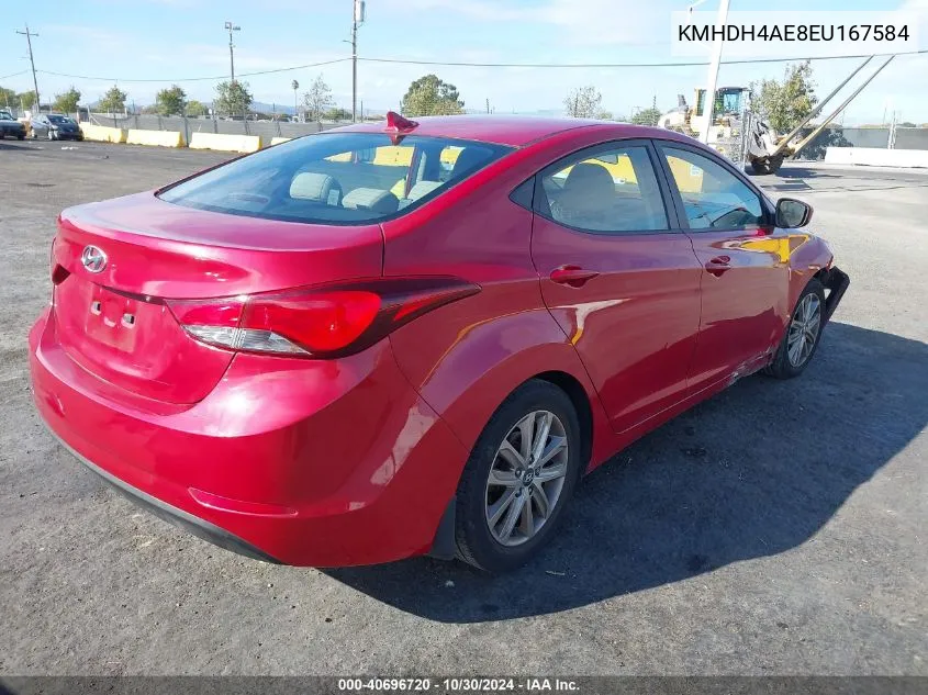 KMHDH4AE8EU167584 2014 Hyundai Elantra Se