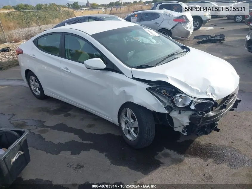 2014 Hyundai Elantra Se VIN: 5NPDH4AE5EH525531 Lot: 40703914