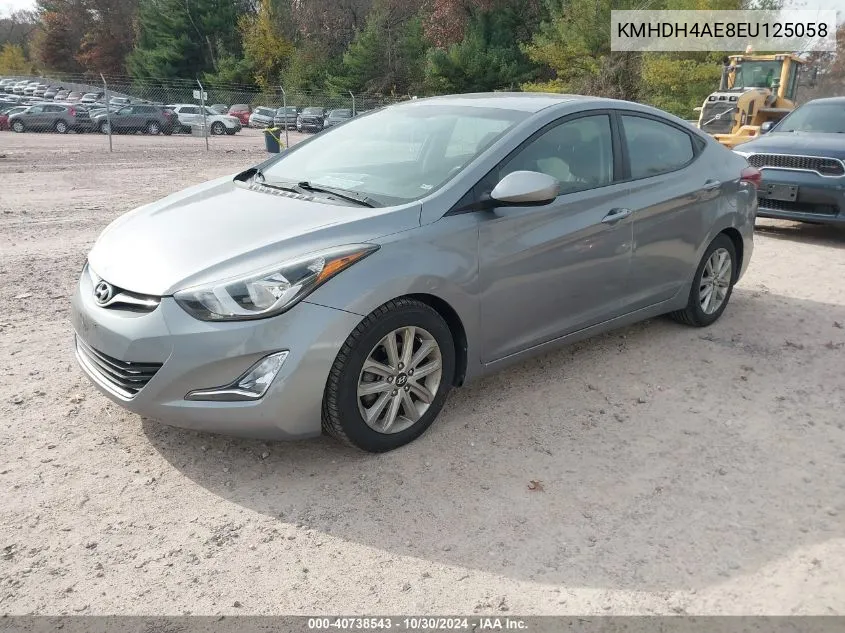 KMHDH4AE8EU125058 2014 Hyundai Elantra Se