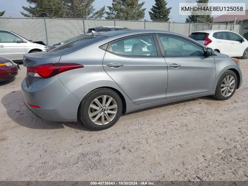 KMHDH4AE8EU125058 2014 Hyundai Elantra Se