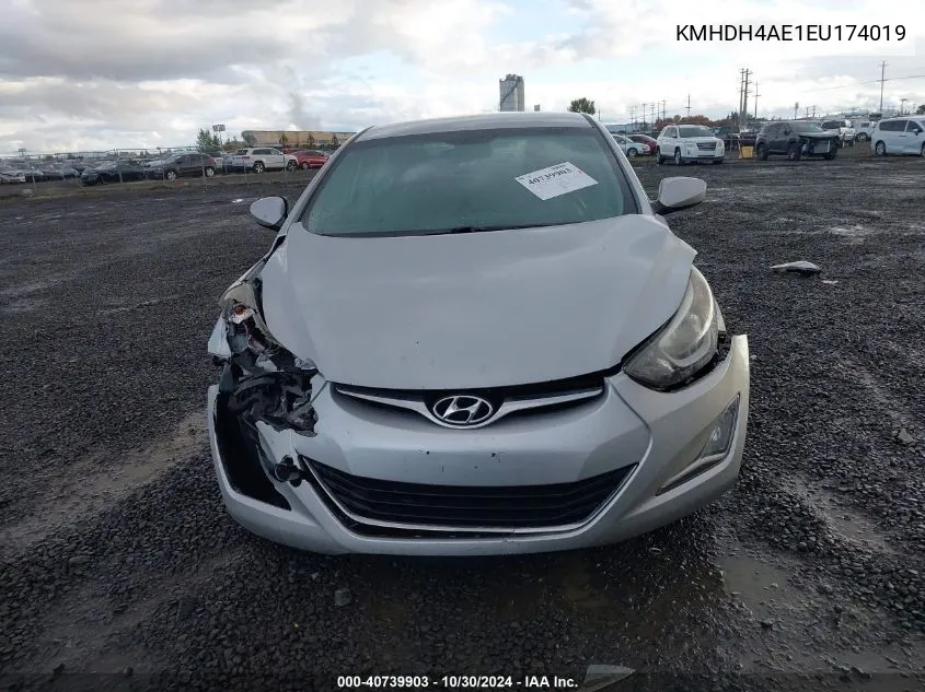 KMHDH4AE1EU174019 2014 Hyundai Elantra Se