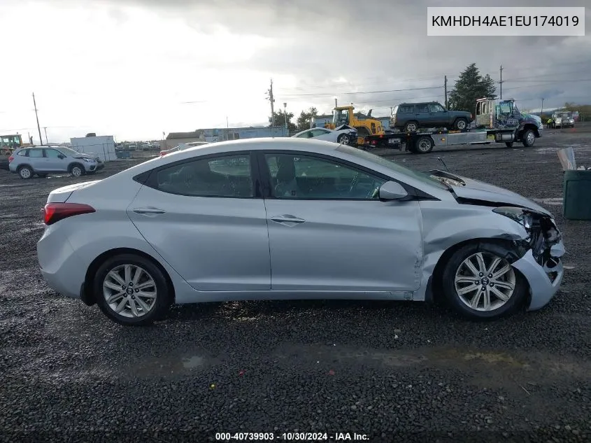 KMHDH4AE1EU174019 2014 Hyundai Elantra Se