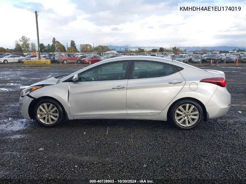 2014 Hyundai Elantra Se VIN: KMHDH4AE1EU174019 Lot: 40739903