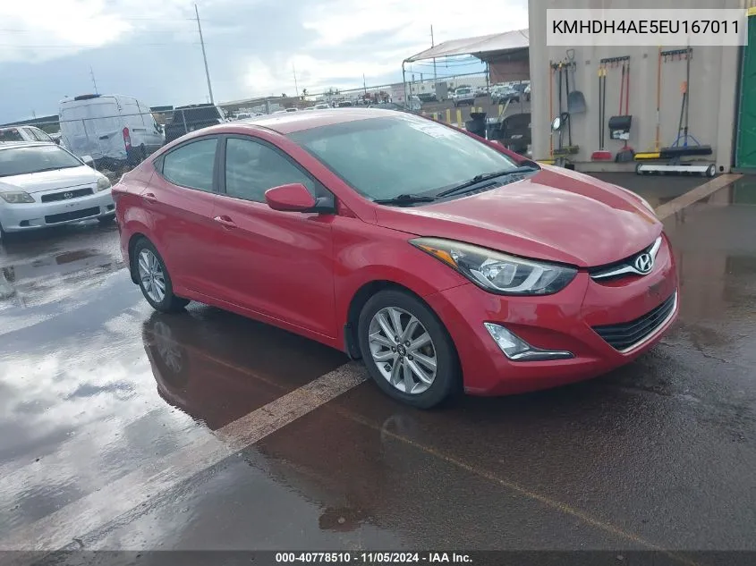 2014 Hyundai Elantra Se VIN: KMHDH4AE5EU167011 Lot: 40778510