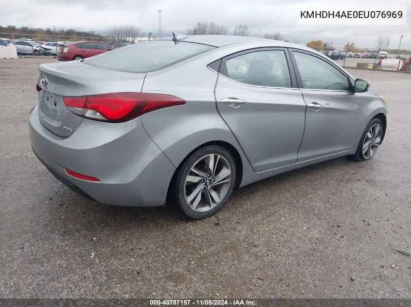 2014 Hyundai Elantra Limited VIN: KMHDH4AE0EU076969 Lot: 40787157