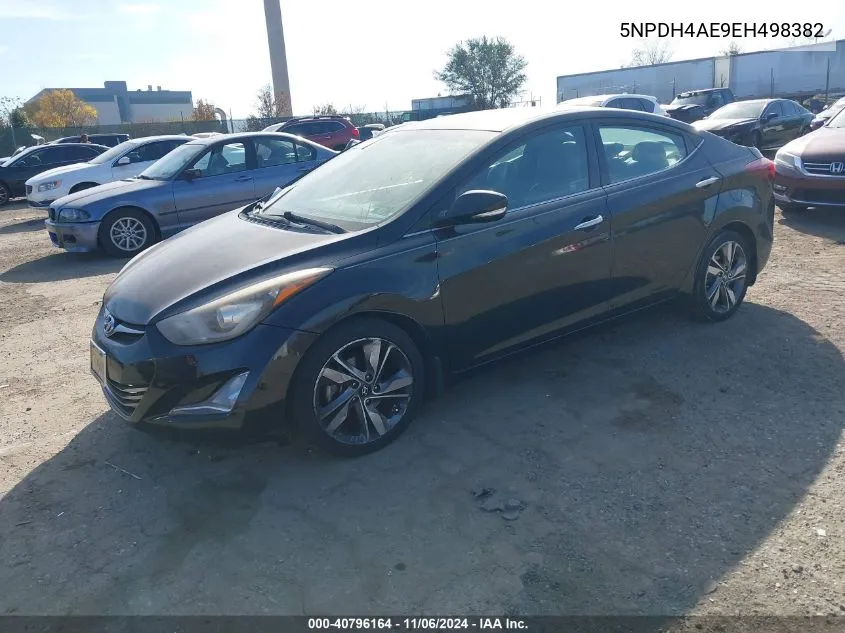 2014 Hyundai Elantra Limited VIN: 5NPDH4AE9EH498382 Lot: 40796164