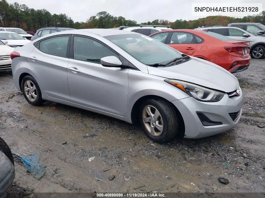 2014 Hyundai Elantra Se VIN: 5NPDH4AE1EH521928 Lot: 40898898