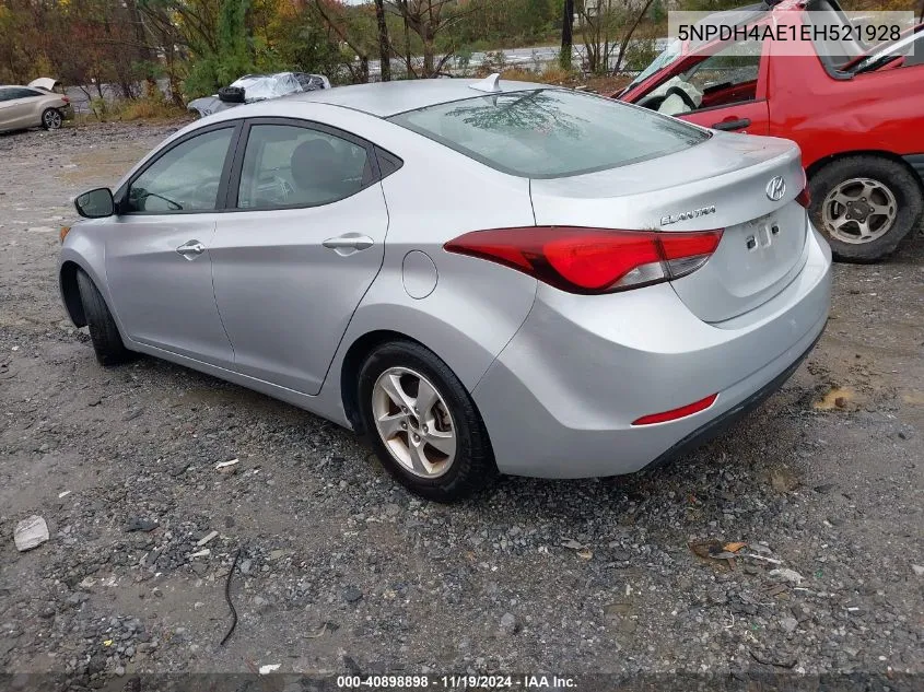 2014 Hyundai Elantra Se VIN: 5NPDH4AE1EH521928 Lot: 40898898