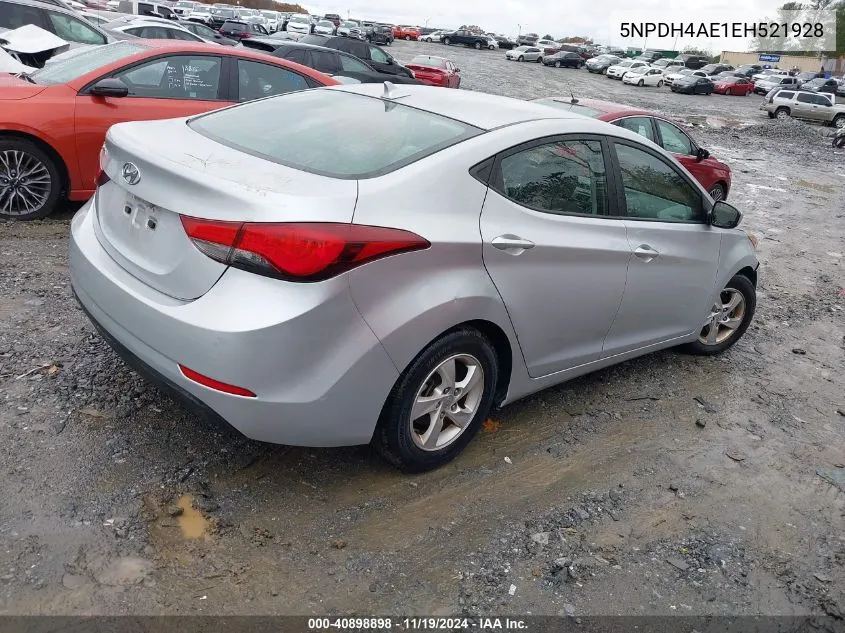 2014 Hyundai Elantra Se VIN: 5NPDH4AE1EH521928 Lot: 40898898